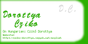dorottya cziko business card