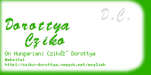 dorottya cziko business card